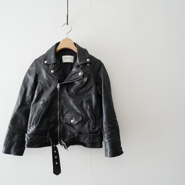 beautiful peopole　shrink leather riders jacket レザージャケット 2